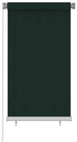 Estore de rolo para exterior 80x140 cm PEAD verde-escuro