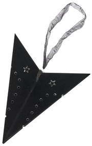 Conjunto de 2 estrelas de papel com LED em veludo preto 45 cm MOTTI Beliani