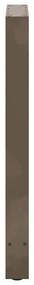 Pés de mesa de bar em aço natural, 2 peças, 50x(90-91) cm, aço