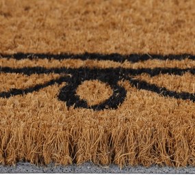 Tapete de porta 45x75 cm fibra de coco tufada natural