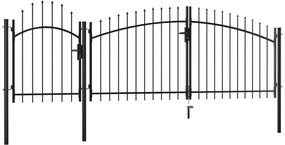 Portão de jardim 2x4 m aço preto