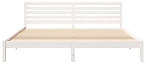 Estrutura da Cama com cabeceira Branco 200 x 220 cm
