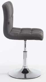 Conjunto de 2 bancos altos Palma V2 em tecido 74-88 x 44 x 49 cm Cinzento