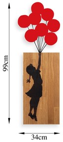 Acessório Decorativo de Parede Ma-368 – Nogueira e Preto – 70 x 62 cm