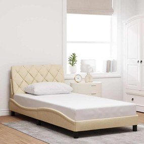 Estrutura de cama com LED sem colchão 100x200 cm tecido