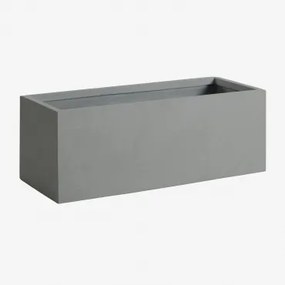 Vaso De Flores Retangular De Cimento Sergio 100 X 35 X 30 Cm & Cinza Claro - Sklum