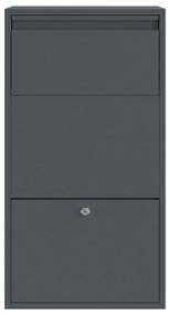 Caixa de Correio para Pacotes Antracite 44x22x82 cm Aço