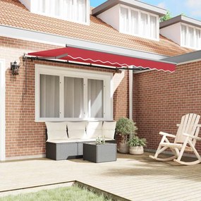 Toldo Retrátil Vermelho e Antracite