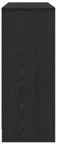 Buffet vidaXL Preto Carvalho 102x33x75 cm Madeira de engenharia