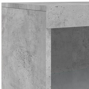 Aparador com luzes LED 181,5x37x100 cm cinzento cimento