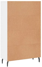 Aparador alto 69,5x31x115 cm derivados madeira branco brilhante