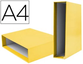 Caixa para Pasta de Arquivo Documenta Lombada Larga Din A4 Amarelo