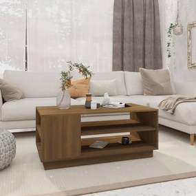 Mesa centro 102x55x43 cm derivados de madeira carvalho castanho