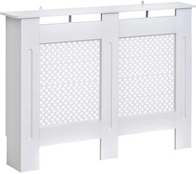 HOMCOM Cobertura Radiador MDF Estilo Moderno Prateleira Funcional Design Elegante 1115x820x190 cm Branco Alta Qualidade | Aosom Portugal