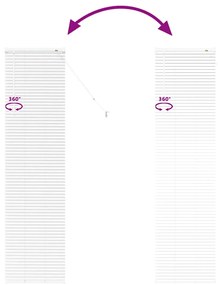 Persiana de Janela com cortinas Outros Manual Branco 80 x 130 cm Alumí
