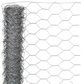 Nature Rede de arame hexagonal 1x10 m 25 mm aço galvanizado