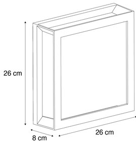 Candeeiro de parede exterior moderno preto 2 luzes IP44 - Jeffrey Moderno