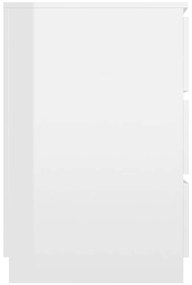 Secretária 140x50x77 cm contraplacado branco brilhante