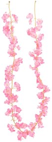 Grinaldas de flores de Natal 6 pcs 180 cm rosa escuro