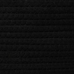 Cesto de arrumação Ø49x65 cm algodão preto e branco