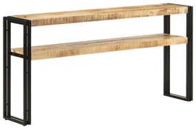 vidaXL Mesa consola 150x30x75 cm madeira de mangueira áspera