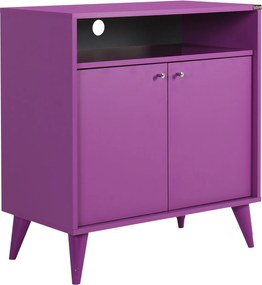 Aparador/Armário multiusos "Diamante" - Design Moderno - Roxo - 73x79x