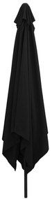 Parasol de Jardim Quadrado vidaXL 295x245 cm Preto