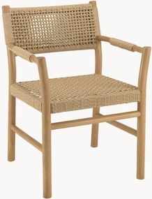 Cadeiras de jantar de jardim em madeira de teca Valeria, conjunto de 2