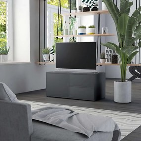 vidaXL Móvel de TV 80x34x36 cm derivados de madeira cinza