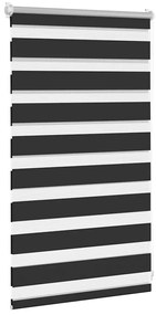 Estore de rolo 50 x 100 cm, linhas de zebra / Preto