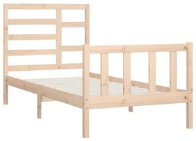 Cama sem colchão 100x200 cm madeira de pinho maciça