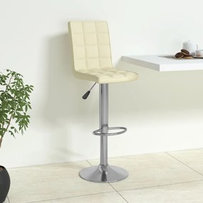 vidaXL Banco de bar tecido cor creme