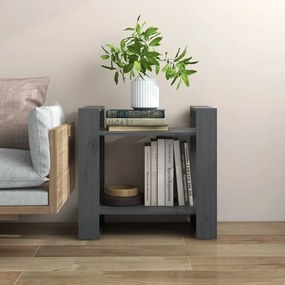 vidaXL Estante/divisória 60x35x57 cm pinho maciço cinzento