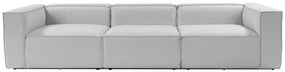 Sofá de 3 Lugares Fora – Cinzento Claro – 296 cm