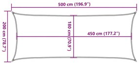 Para-sol estilo vela 160 g/m² 2x5 m PEAD antracite