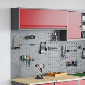 Conjunto de Armário de Ferramentas e Painel de Ferramentas VidaXL com