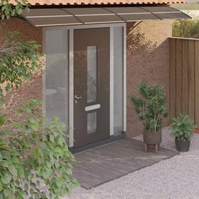 Toldo para porta 350x75 cm policarbonato preto
