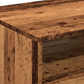 Mesa de centro com luzes LED 90x49x40 cm madeira velha