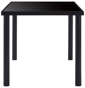 Mesa de jantar 200x100x75 cm vidro temperado preto