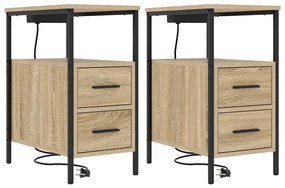 Armários de Canto 2 pcs Carvalho sonoma 30 x 48 x 61 cm