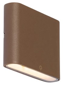 Candeeiro de parede moderno para exterior castanho ferrugem 11,5 cm incluindo LED IP65 - Batt Moderno