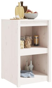 Armário de cozinha p/ exterior 55x55x92 cm pinho maciço branco