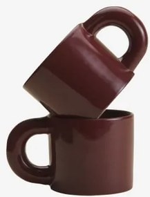 Pack De 2 Chávenas De Café 30 Cl Em New Bone China Rylvane Vinho Tinto - Sklum