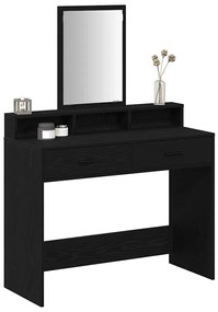 Mesa de Maquiagem vidaXL com Gavetas em Madeira de Carvalho Preto 100x
