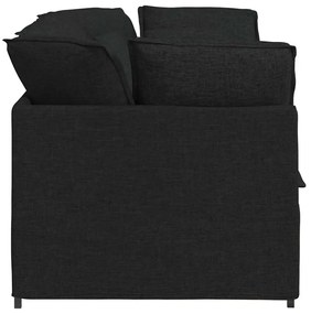 Sofá modular com almofadas tecido preto