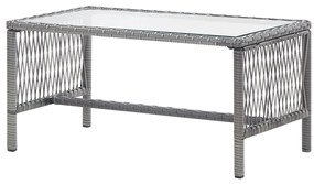 4 pcs conjunto lounge de jardim c/ almofadões vime PE antracite