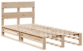 Cama sem colchão 90x200 cm madeira de pinho maciça