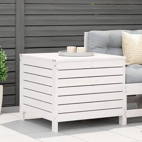 vidaXL Apoio de pés para jardim 62x63,5x53,5 cm pinho maciço branco