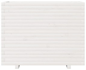 Vaso/floreira de jardim 90x40x72,5 cm pinho maciço branco