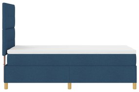 Cama Box Azul com Colchão 100x200 cm Tecido